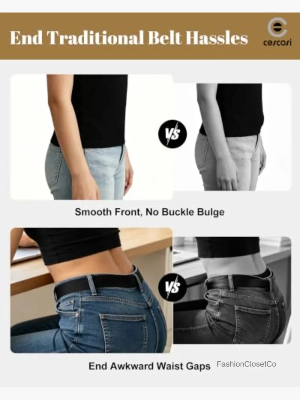 4 Pack No Show Elastic Belts Women Crop Top Tuck Waist Invisible Stretch Web